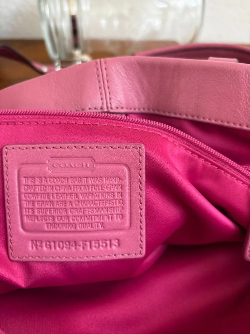 Rare Y2K Vintage Authentic Coach Ashley Leather Satchel in Raspberry Pink